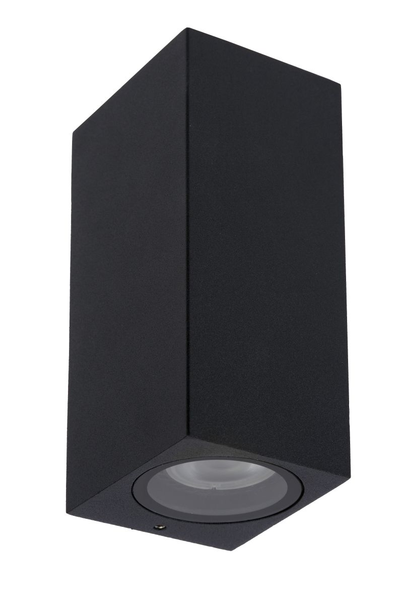 Lucide ZARO - Nástenné bodové svietidlo Outdoor - 2xGU10 - IP44 - Čierne